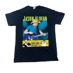 Jason Aldean They Didn't Know Tour Graphic Tee Thrifted Vintage Style Size S